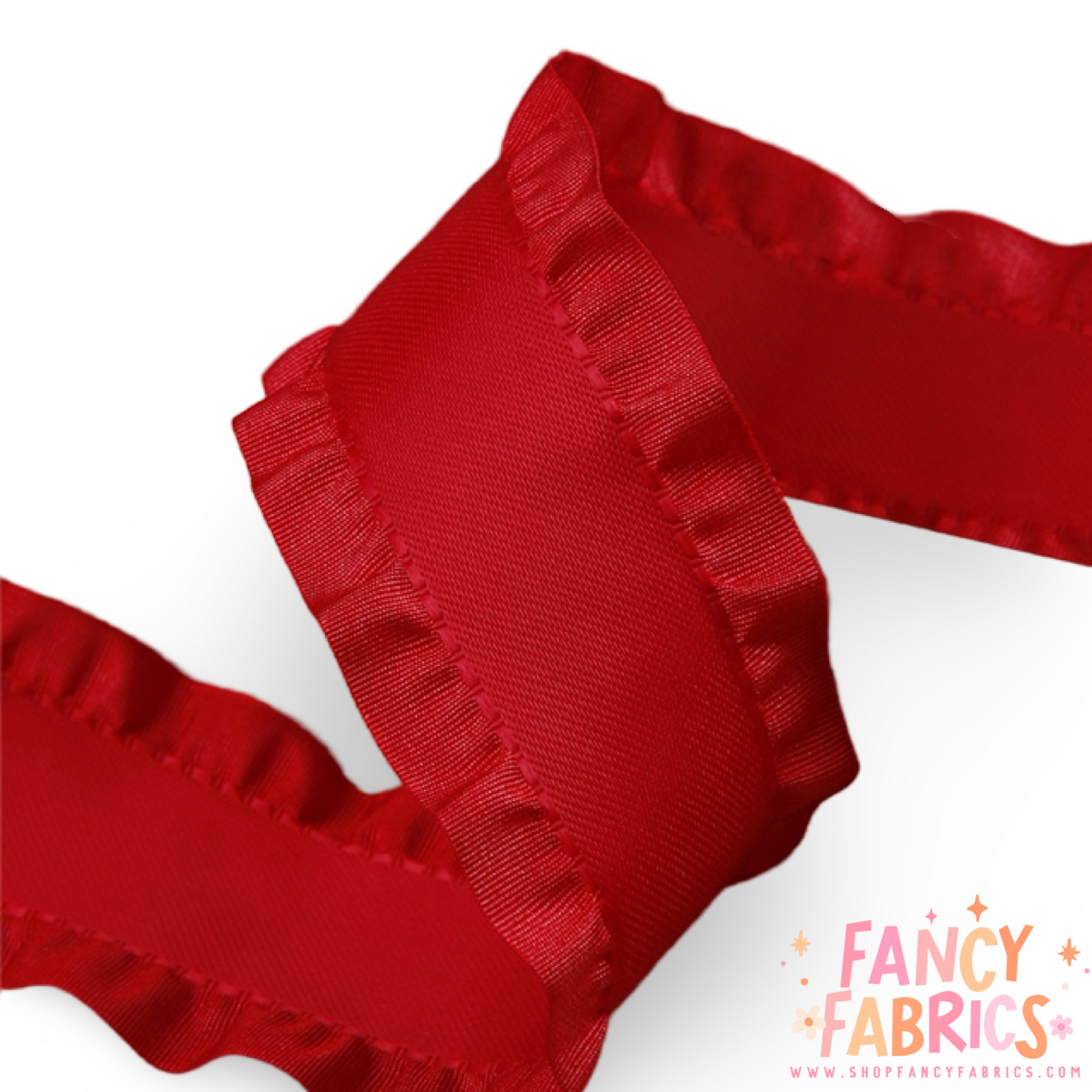 Red | 1.5" | Ruffle Ribbon | Ready To Ship
