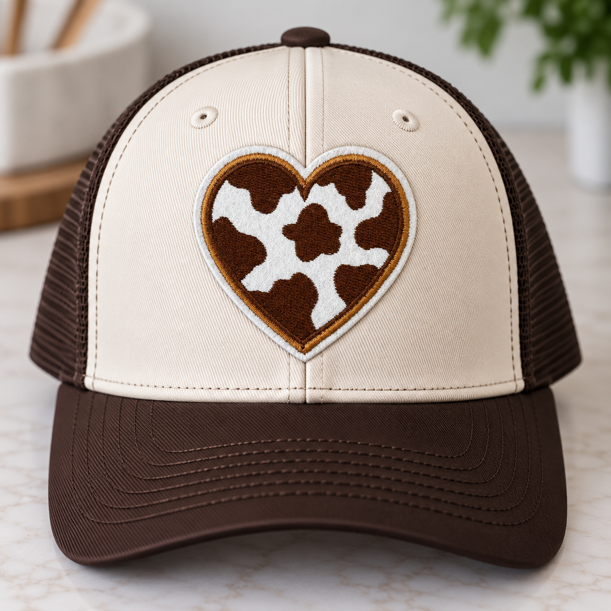 Cow Print Heart | Iron On Patch