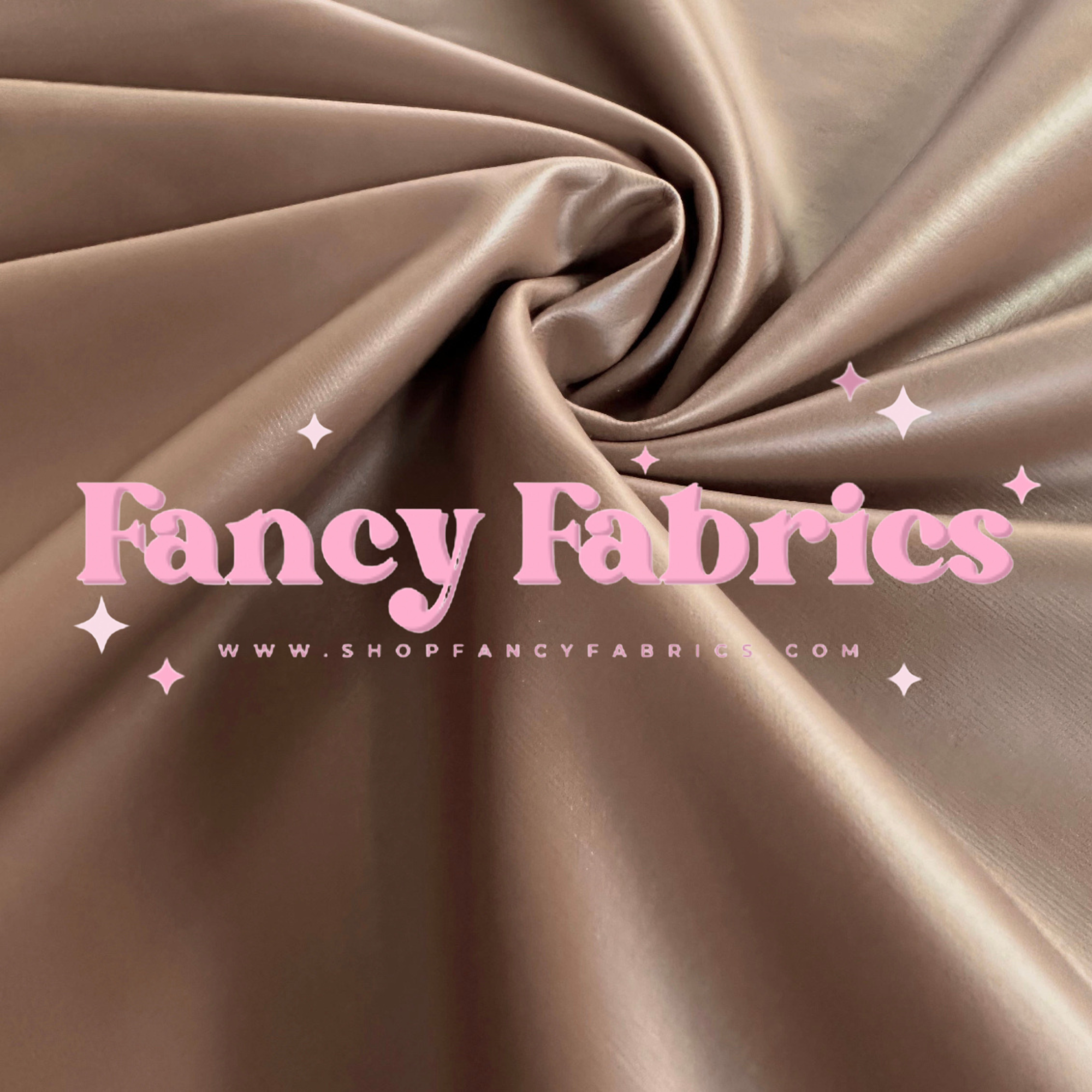 Chocolate Pleather Fabric by the Yard and Half Yards