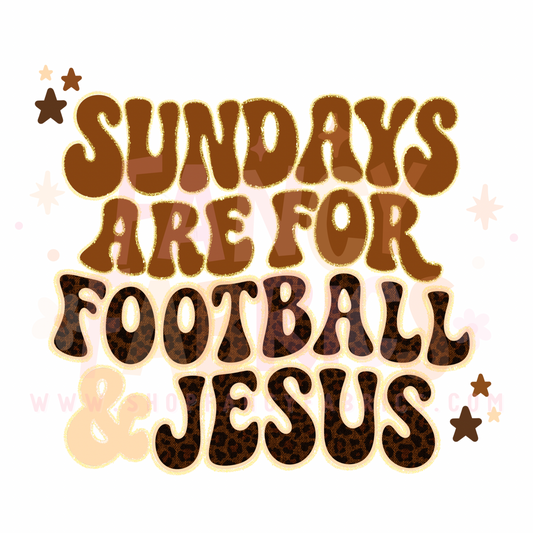 Football & Jesus  | Child Size | DTF Transfer