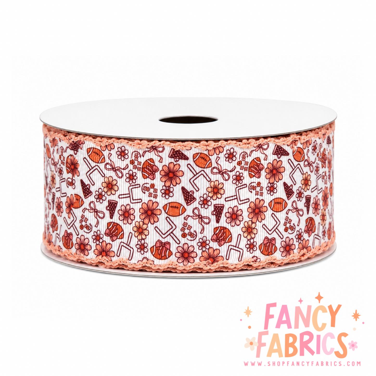 Football Girly | 2" Single Sided | Moonstitch Printed Ribbon | Ready To Ship