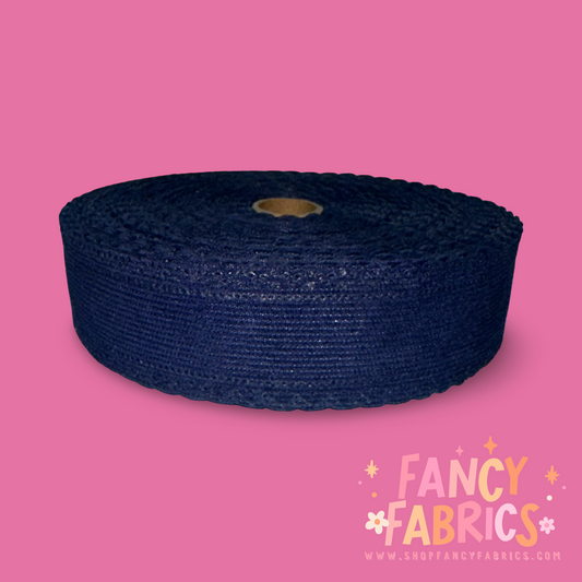 Dark Blue | 1.5" Single Sided | Corduroy Ribbon | Ready To Ship