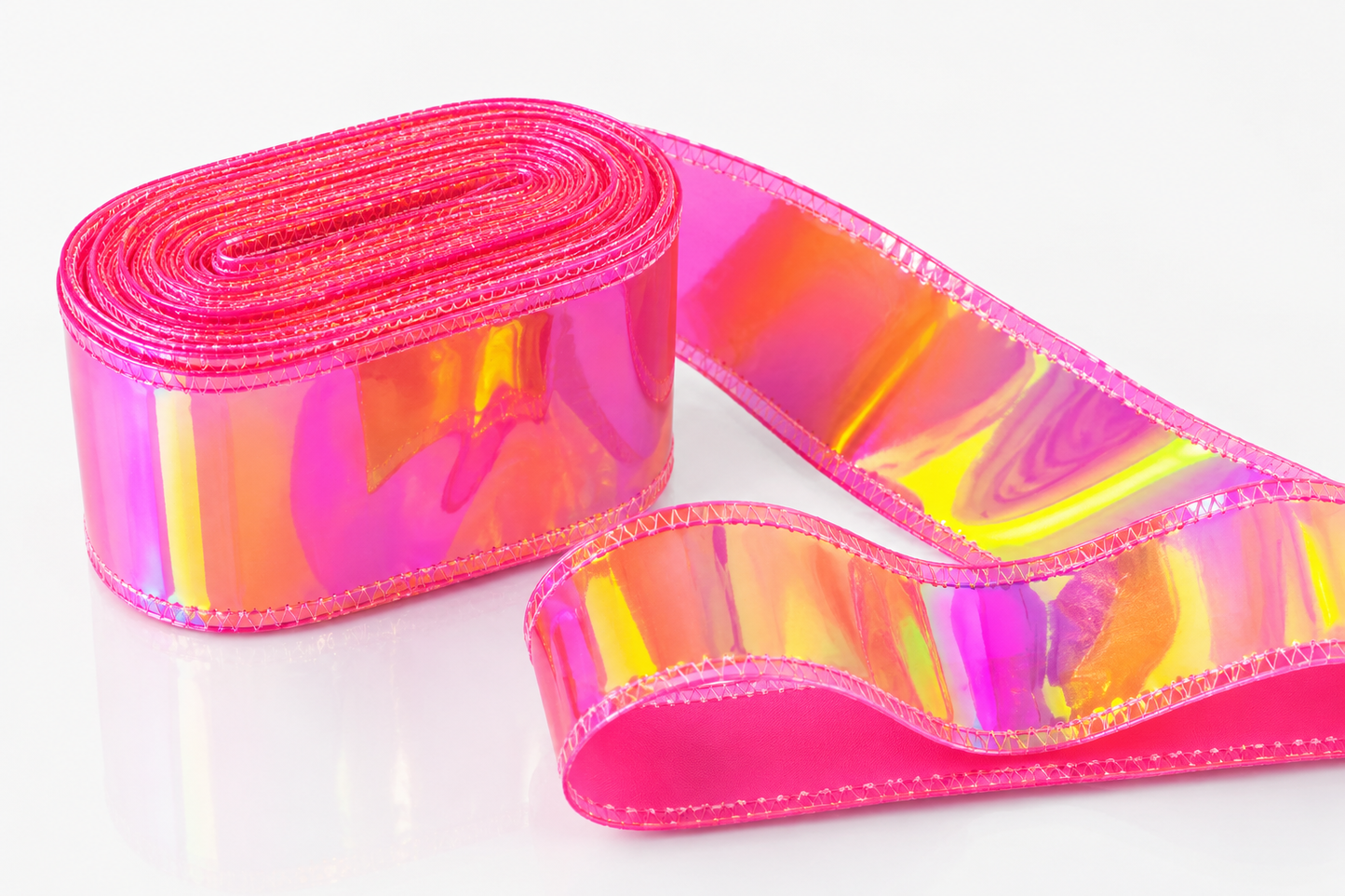 Hot Pink | Holo Jelly Ribbon | Ready To Ship