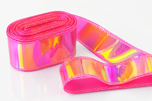 Hot Pink | Holo Jelly Ribbon | Ready To Ship