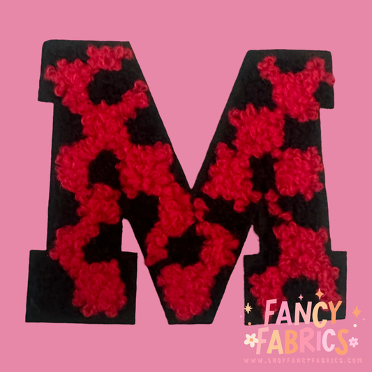 Letter M (Checkers) | Iron On Patch