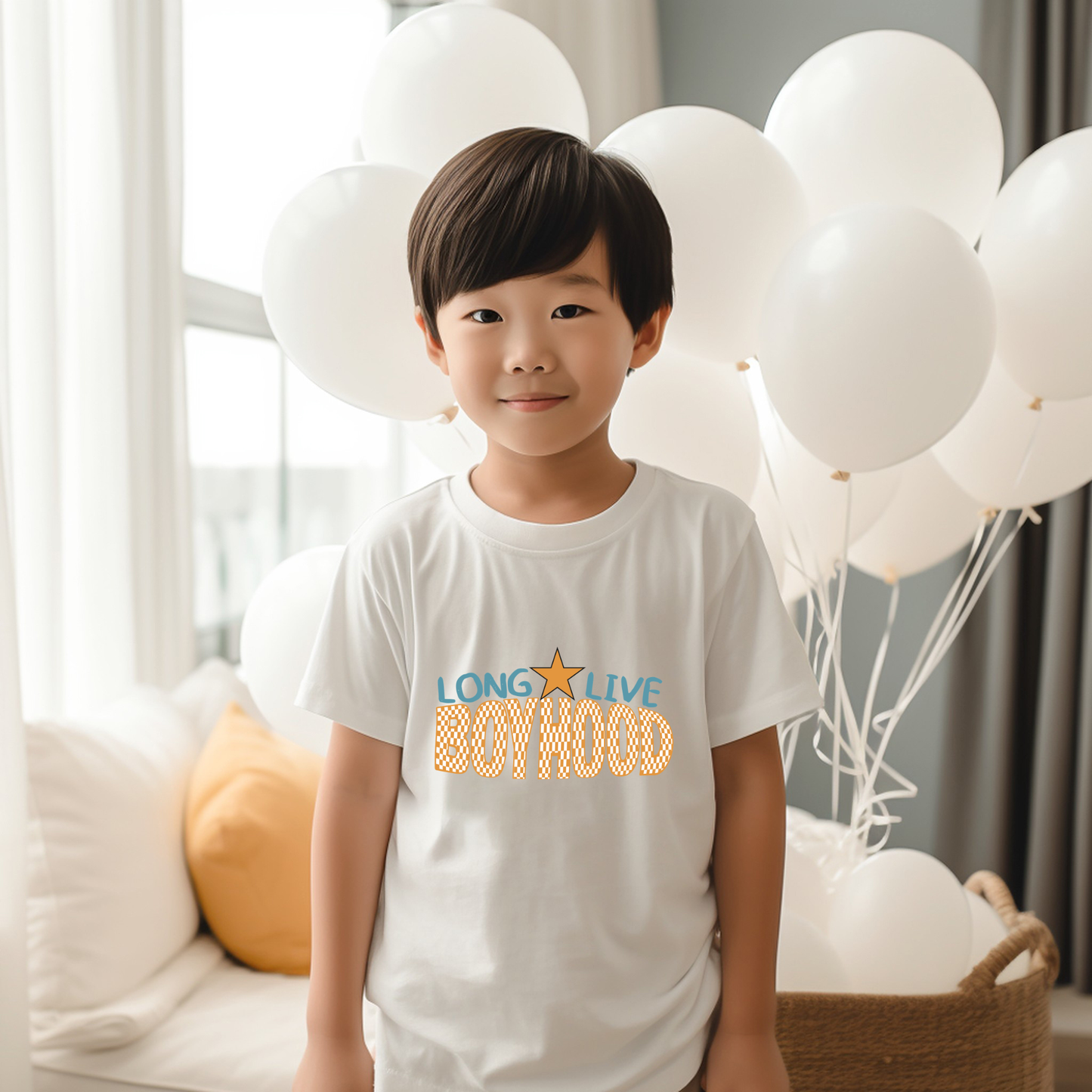 Long Live Boyhood (Checkers) | Child Size | DTF Transfer