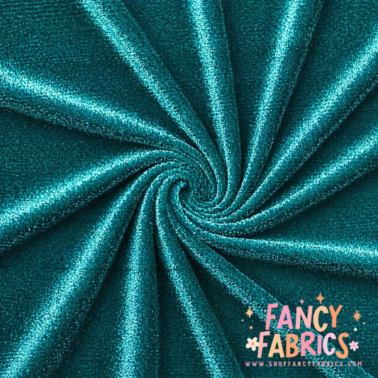 Teal | Solid Stretch Velvet | Ready To Ship