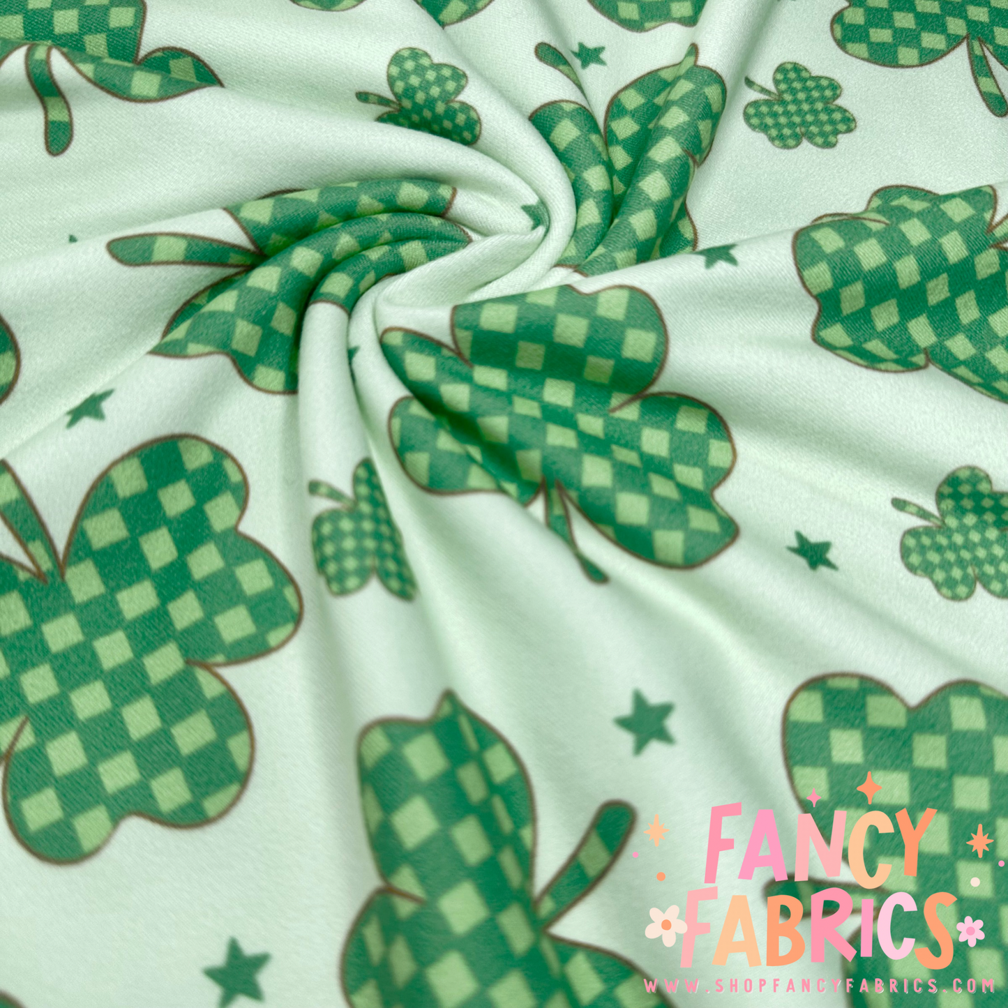 Checkered Clovers (Green) | 6x6 Scaling | DBP | Ready To Ship