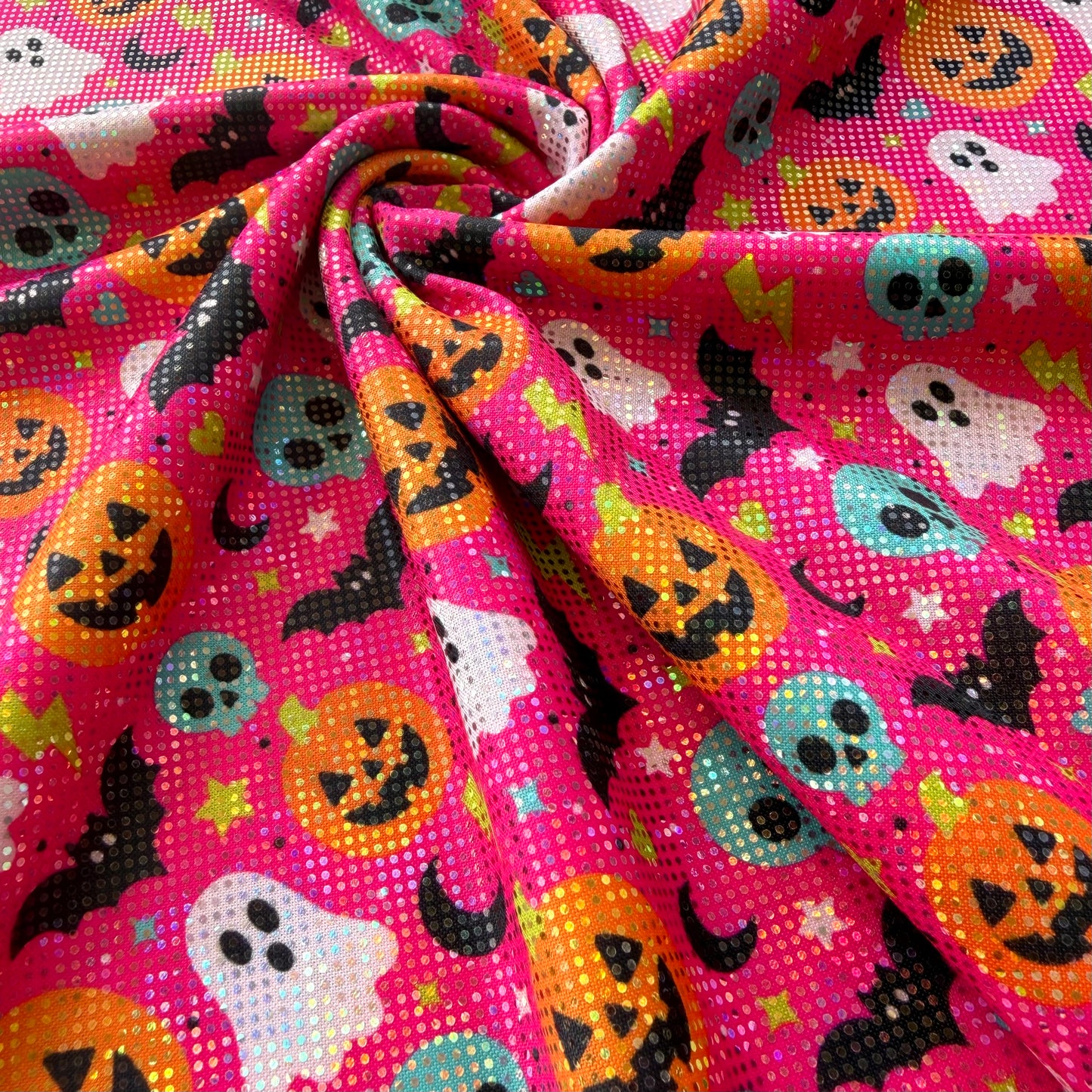 Pink Spooky Friends | 4x4 Scaling | Printed Shattered Holographic | Ready To Ship