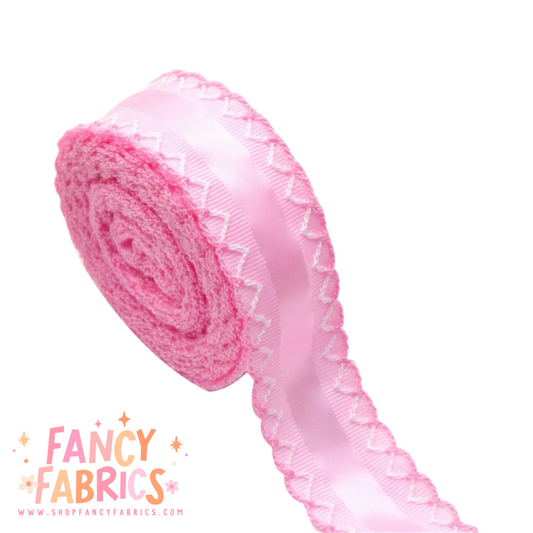 Light Pink | 1" Double Sided | Satin Grosgrain Ribbon | Ready To Ship