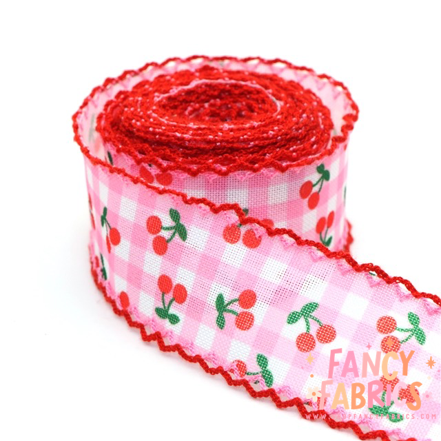 Fruit Ribbon | 1.5" Double Hook | Linen Ribbon | Ready To Ship