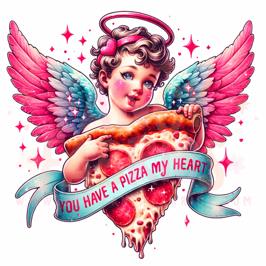 Pizza My Heart (Cupid) | Toddler Size | DTF Transfer