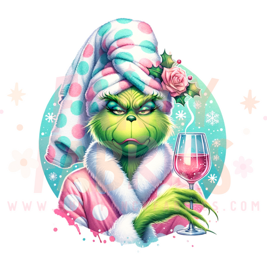 Shower Grinch | Adult Size | DTF Transfer | Ready To Ship
