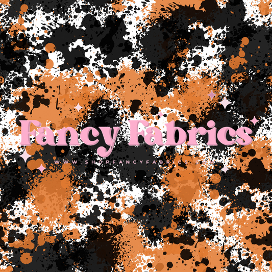 Orange + Black Splatter | PREORDER | By The Yard