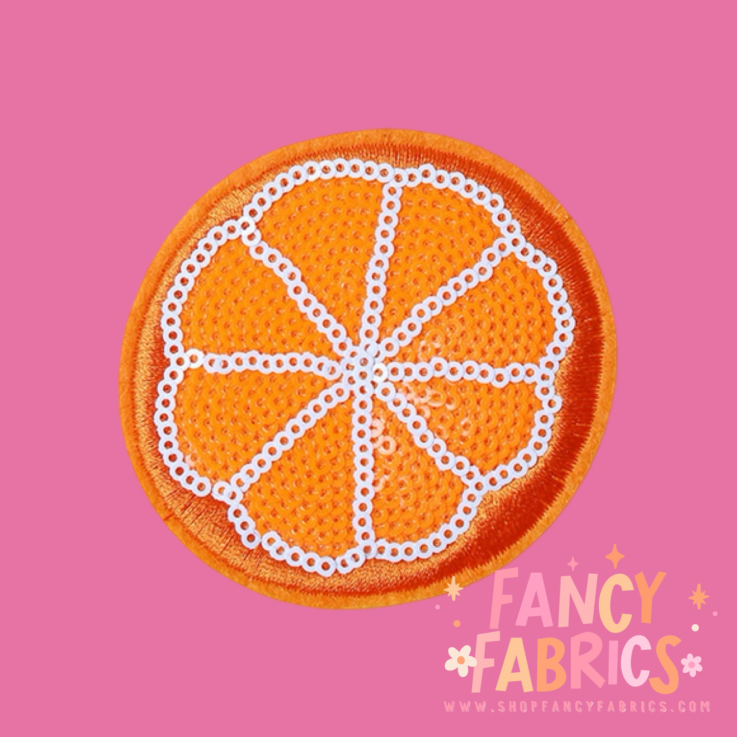 Sequin Orange | Iron On Patch
