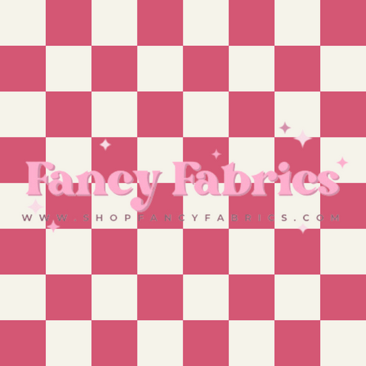 Pink Checkers | PREORDER | By The Yard
