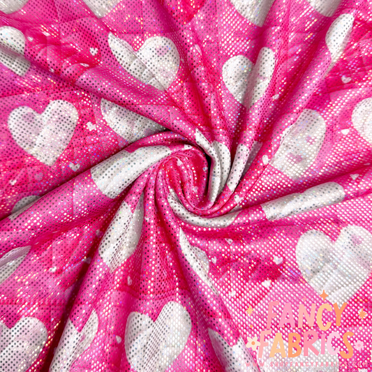Quilted Hearts | 6x6 Scaling | Printed Shattered Holographic | Ready To Ship