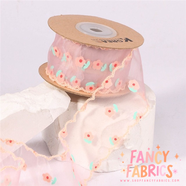 Simple Daisies | 1.5" Moon Ribbon | Ready To Ship