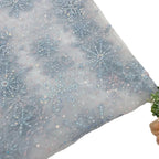 Blue Sequin Snowflakes | Mesh | Ready To Ship