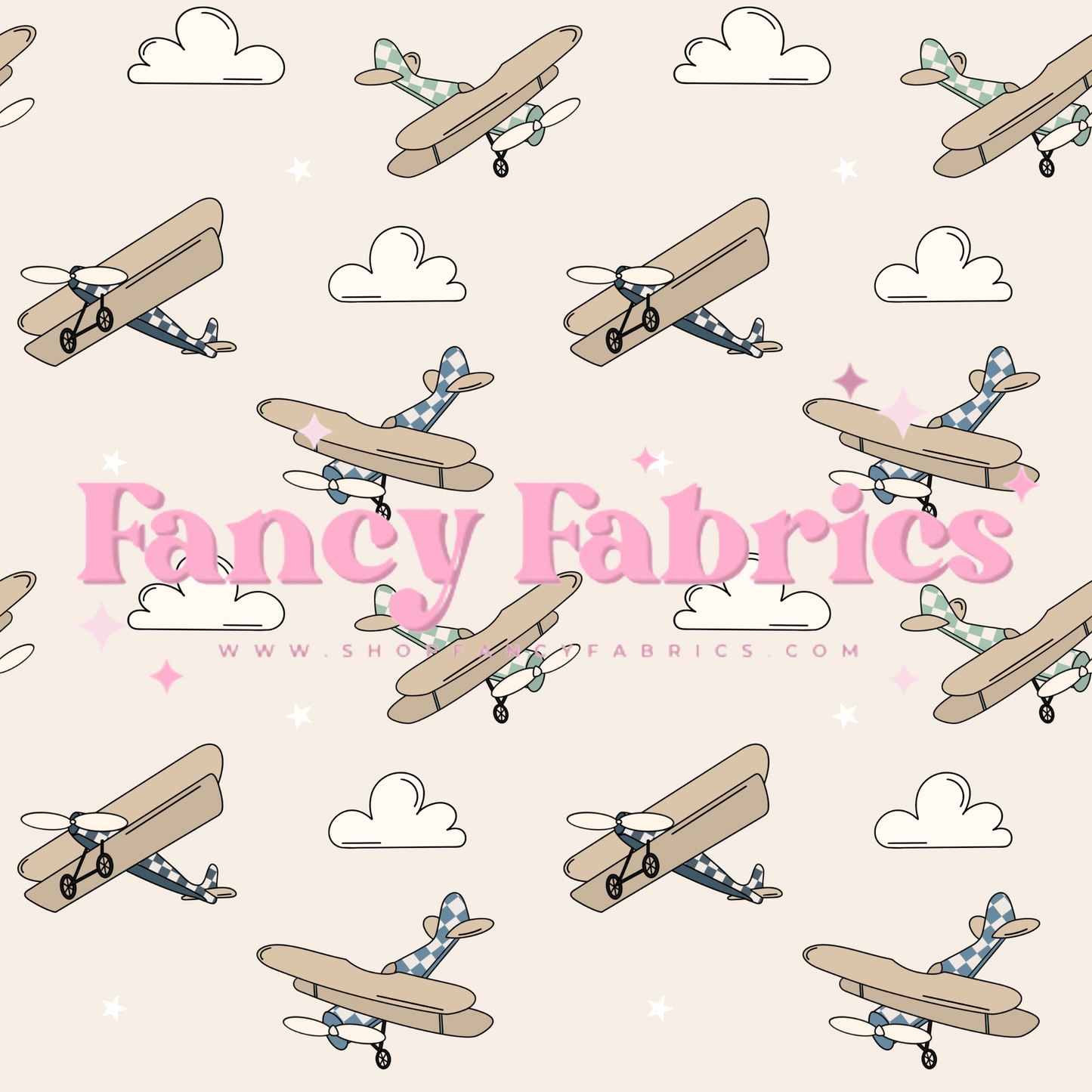 Vintage Airplanes | PREORDER | By The Yard