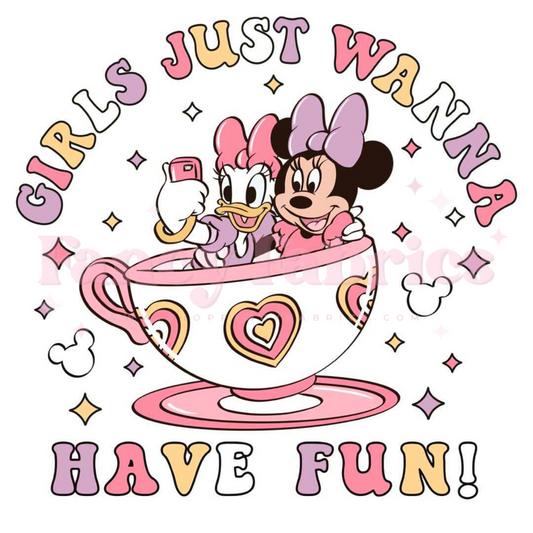 Girls Just Wanna Have Fun | Child Size | DTF Transfer