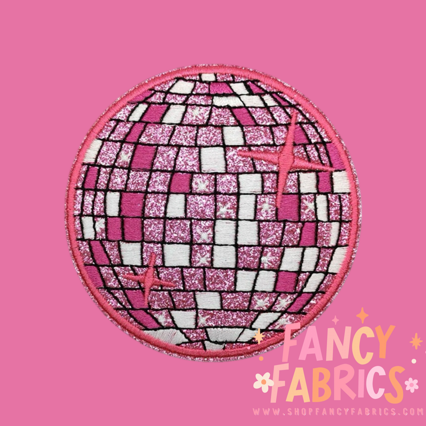 Disco Ball (Pink) | Iron On Patch