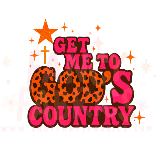 God's Country | Adult Size | DTF Transfer | Ready To Ship