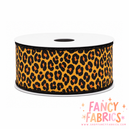 Classic Leopard | 2" Single Sided | Moonstitch Printed Ribbon | Ready To Ship