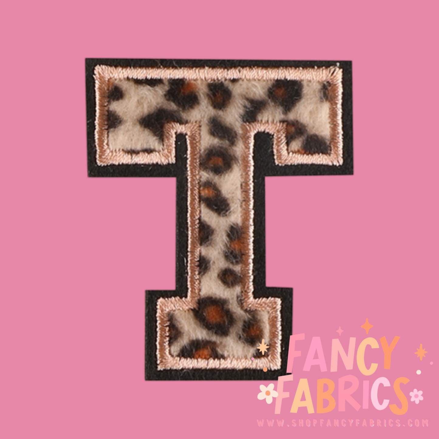 Letter T (Leopard) | Iron On Patch