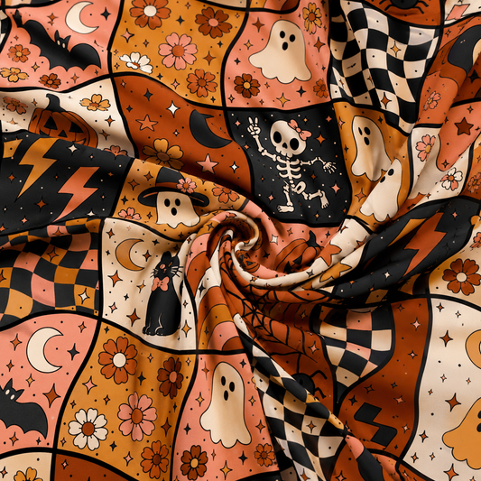 Halloween Wavy Checks | 8x8 Scaling | DBP | Ready To Ship