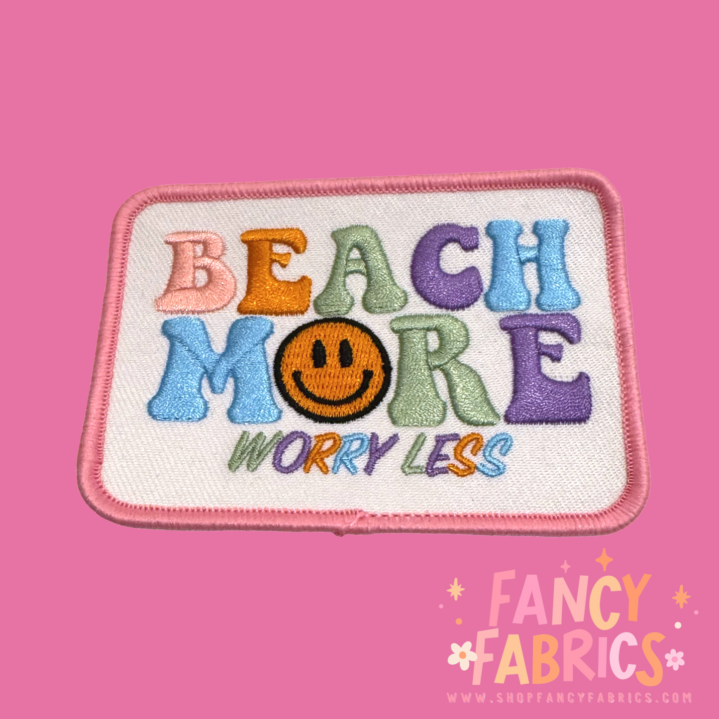 Beach More, Worry Less | Iron On Patch