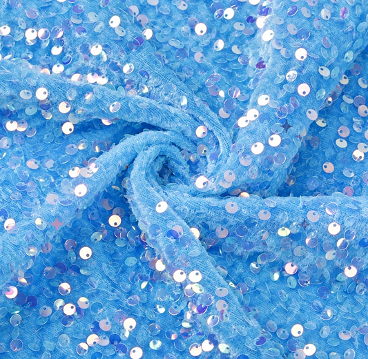 Electric Blue | Sequin Velvet | Ready To Ship