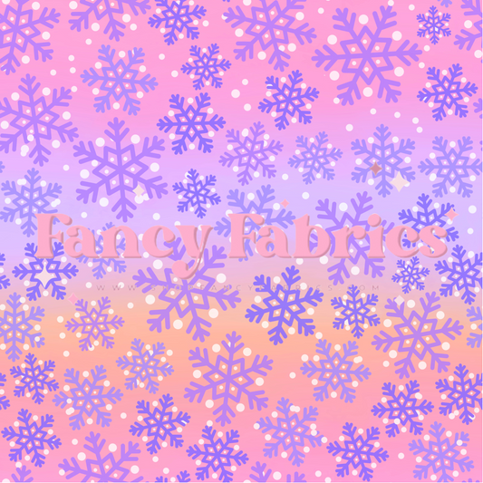 Ombré Snowflakes (Purple + Orange) | PREORDER | By The Yard