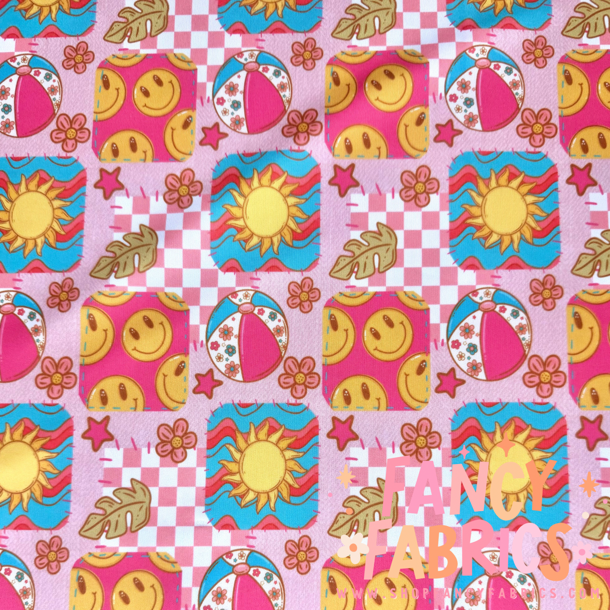 Summer Checkers | Swim | 4x4 Scaling | Ready To Ship