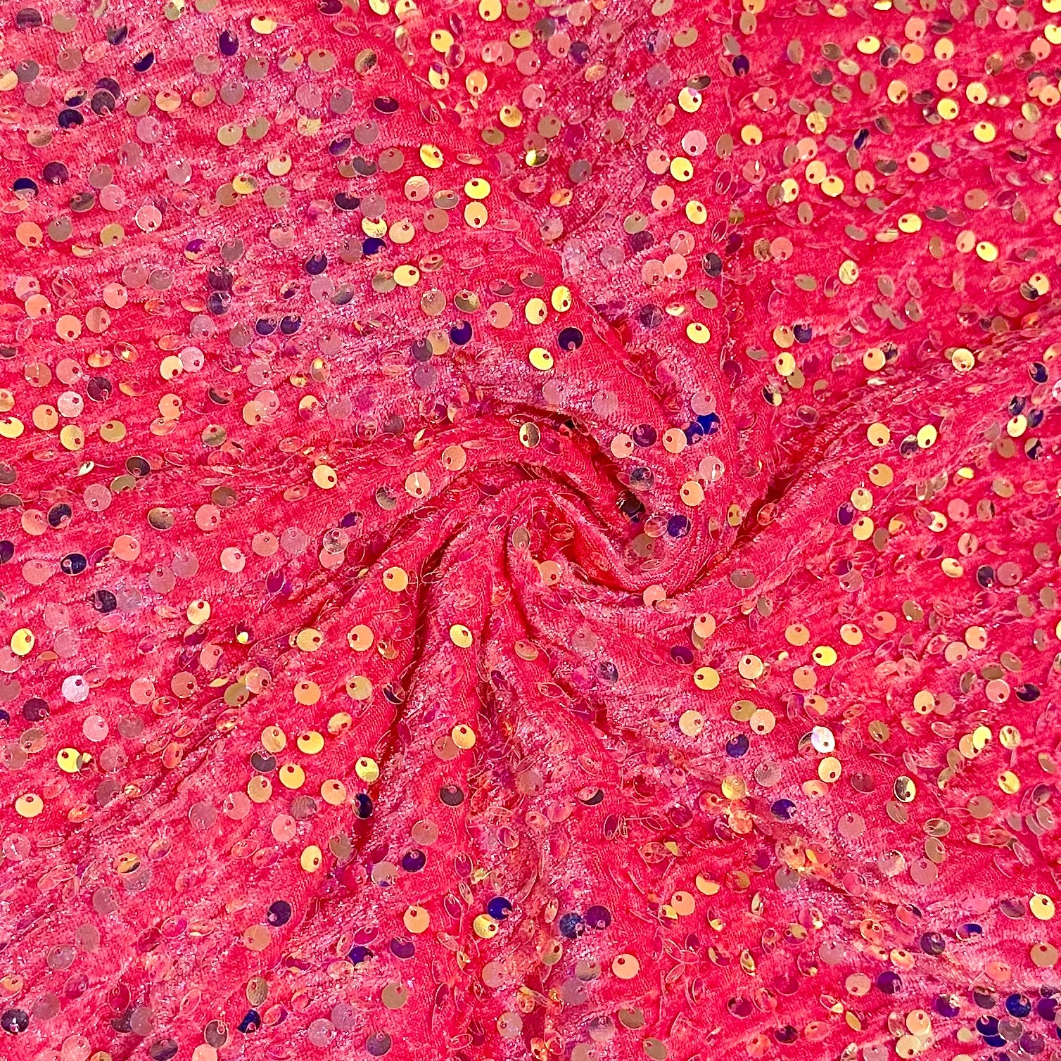 Watermelon | Stretch Sequin Velvet | Ready to Ship