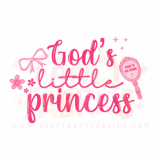God's Little Princess | Toddler Size | DTF Transfer