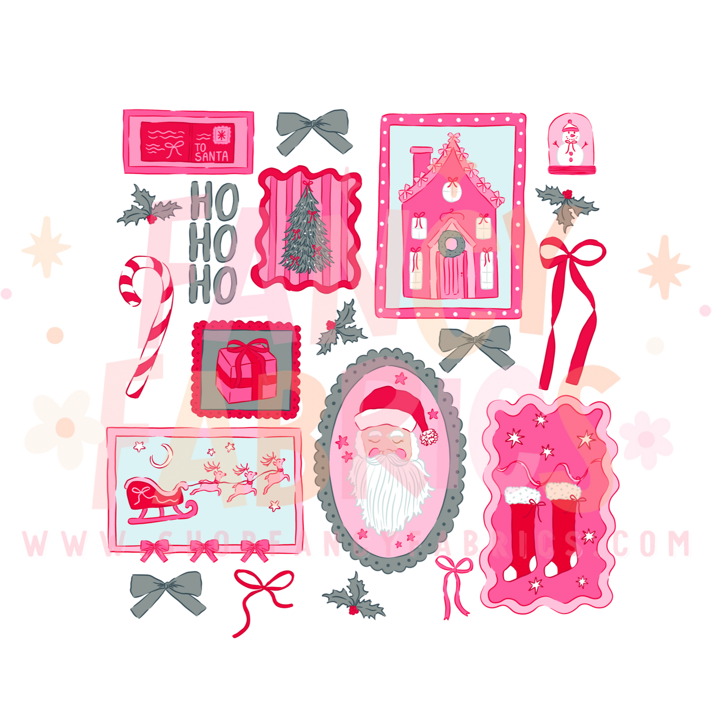 Santa Frames | Child Size | DTF Transfer