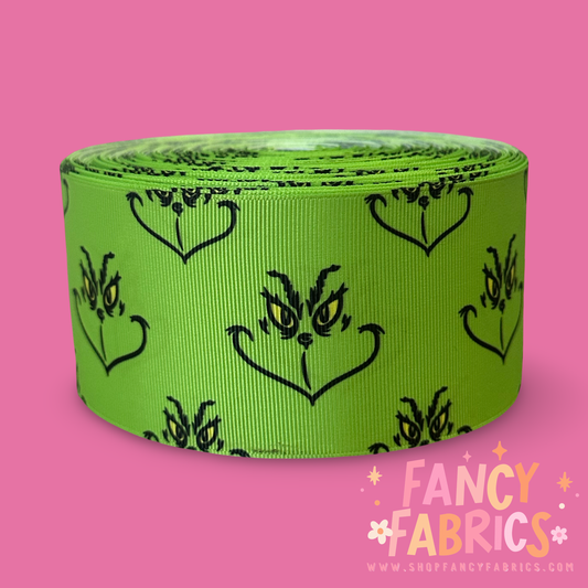 Green Guy Faces | 2.5" Single Sided | Printed Ribbon | Ready To Ship