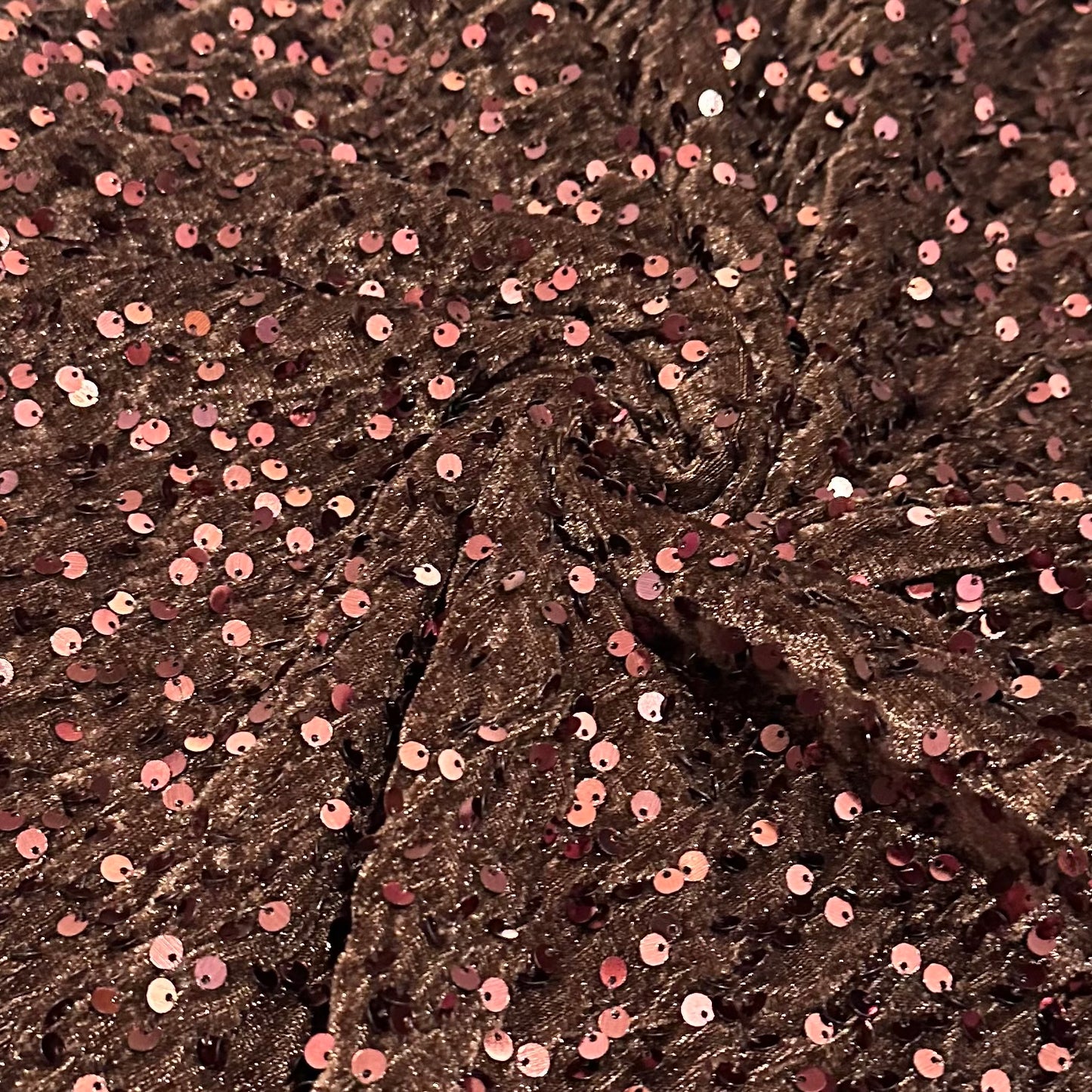 Brown | Stretch Sequin Velvet | Ready to Ship