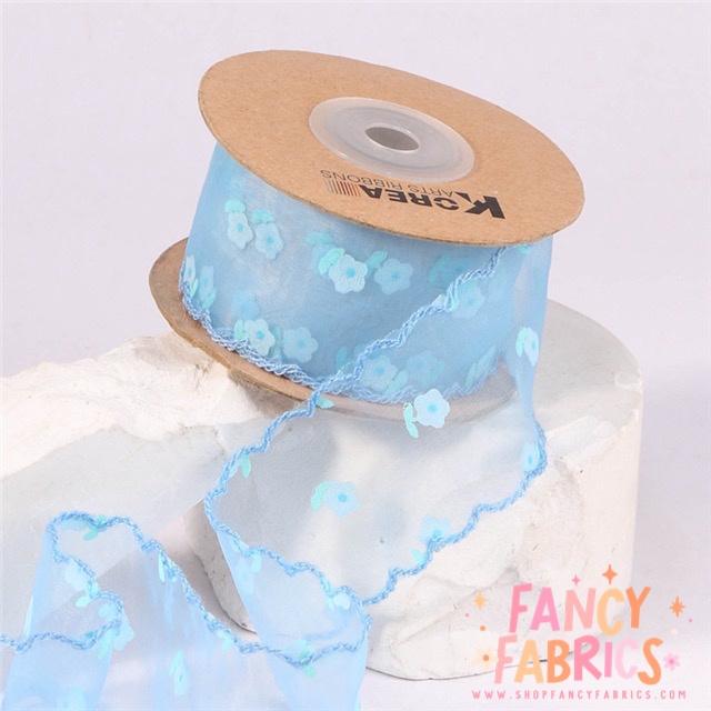 Simple Daisies | 1.5" Moon Ribbon | Ready To Ship