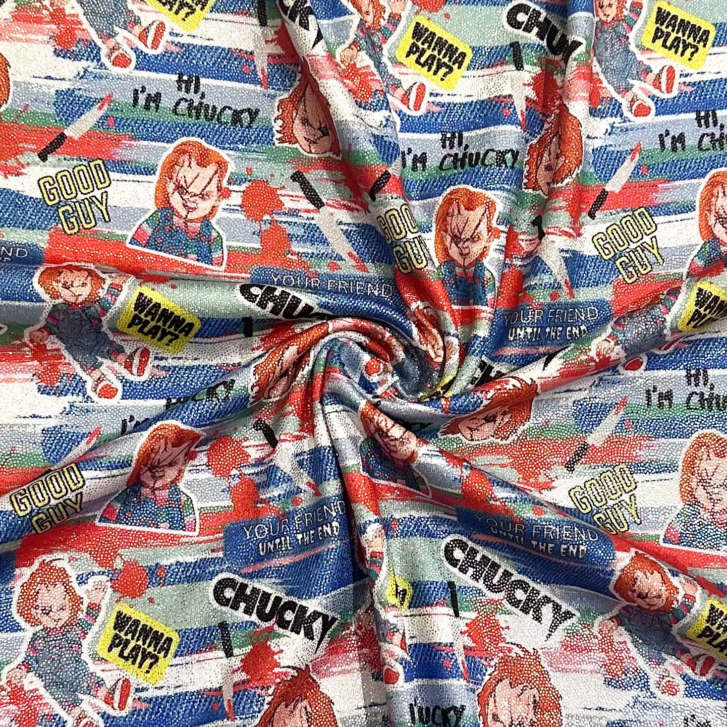 Chucky Brushstrokes | 4x4 Scaling | Printed Holographic | Ready To Ship