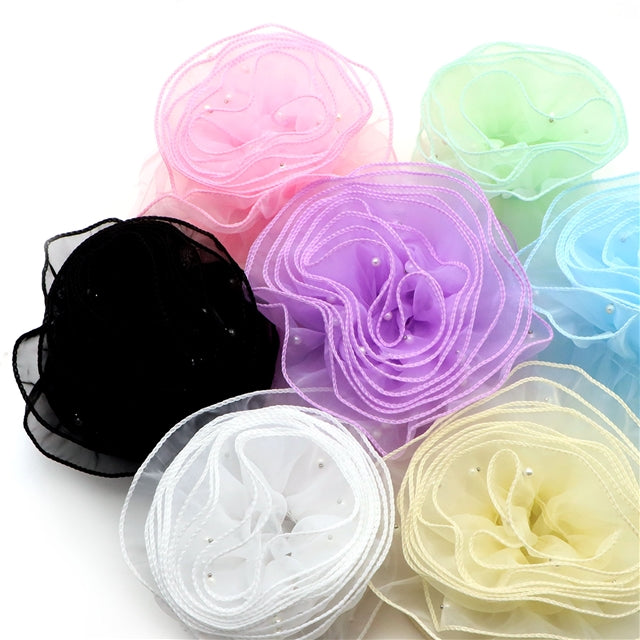 Pink | Pearl Ruffle Trim