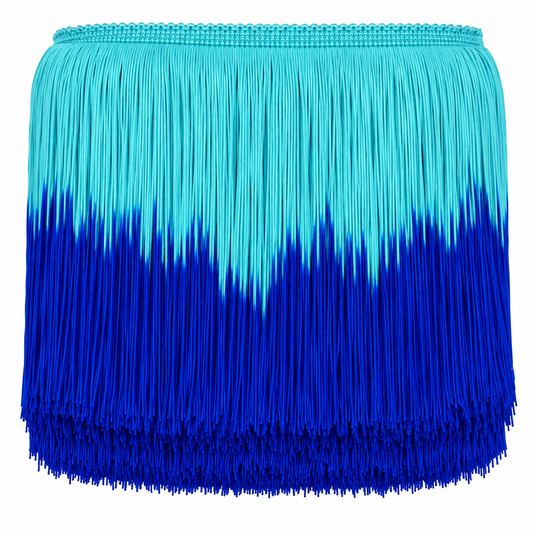 Light Blue + Royal Blue | Ombré Fringe | By The Yard