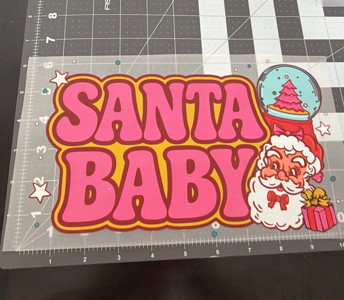 Santa Baby (Globe) | Adult Size | DTF Transfer | Ready To Ship