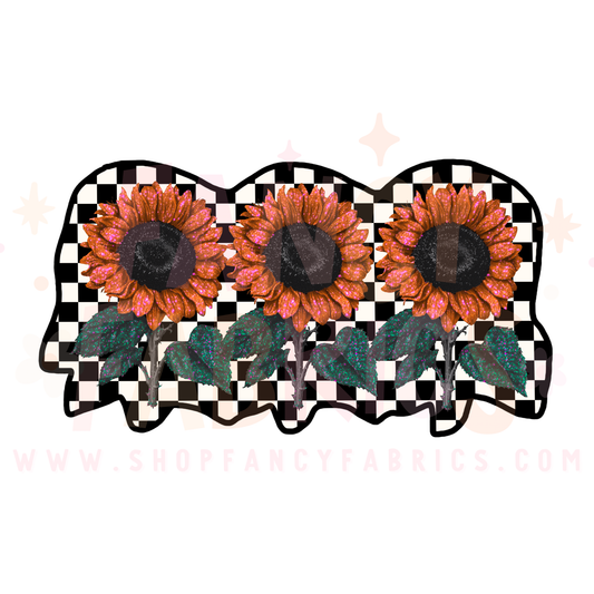 Glittery Sunflowers | Adult Size | DTF Transfer | Ready To Ship
