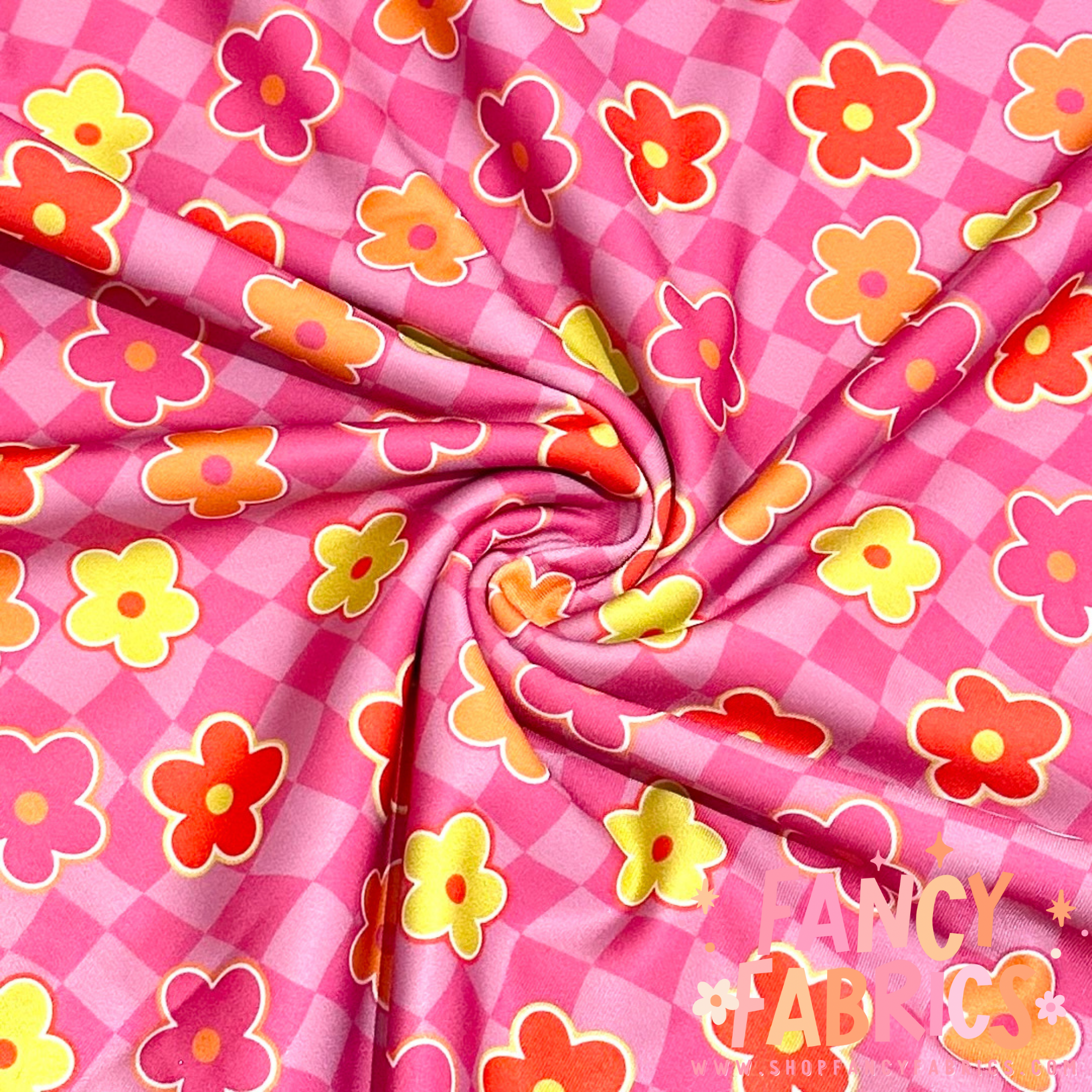 Neon Flowers (Pink) | Swim | 4x4 Scaling | Ready To Ship