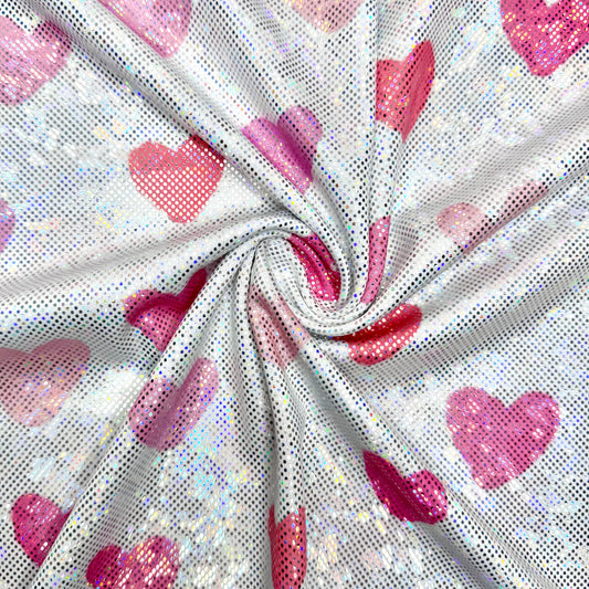 Simple Hearts | 12x12 Scaling | Printed Shattered Holographic | Ready To Ship