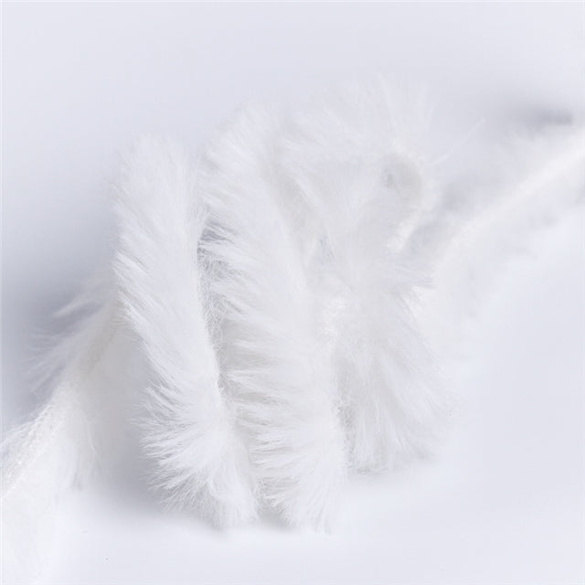 White | Fur Trim