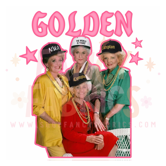 Golden | Adult Size | DTF Transfer | Ready To Ship