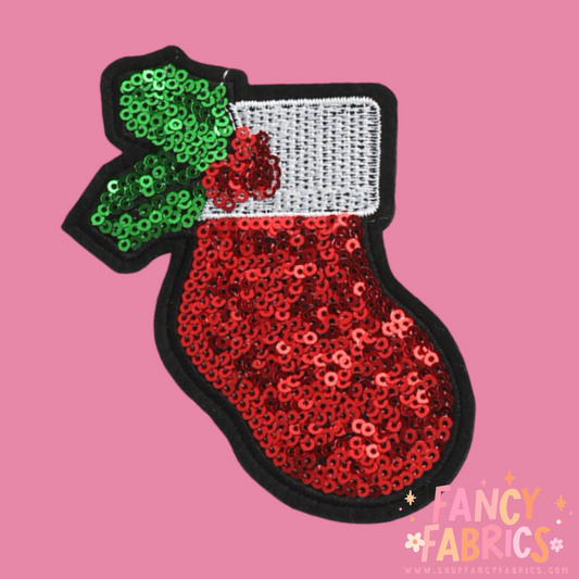 Sequin Stocking | Iron On Patch